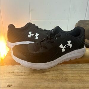 Under Armour Kids Black and White Sneakers